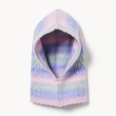 Kid Girls' Cable Knit Face Cover - Lilac