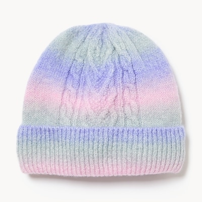 Kid Girls' Cable Knit Toque - Lilac