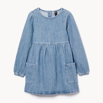 Robe en denim pour filles - Laver Pâle