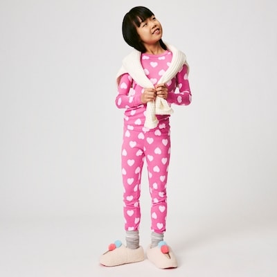 Pyjama imprimé pour filles - Rose Foncé