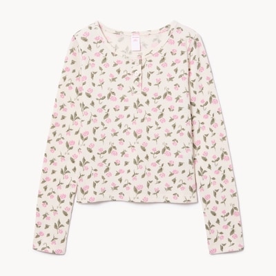 Joe Fresh Haut manches longues à col boutonné tricot gaufré 1 ea, 16,00 $/1ch