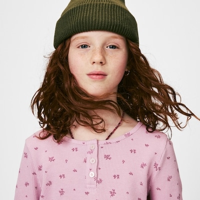 Joe Fresh Haut manches longues à col boutonné tricot gaufré 1 ea, 16,00 $/1ch