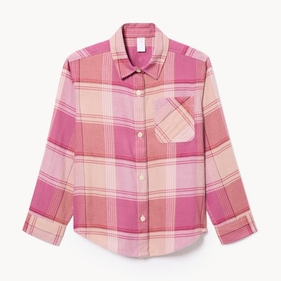 Kid Girls' Button-Up Shirt - Open Violet