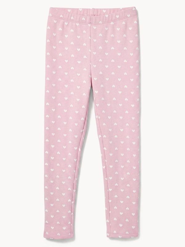 Kid Girls' Fuzzy Fleece Printed Legging - Open Violet