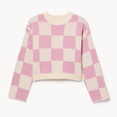 Kid Girls' Boxy Sweater - Open Violet