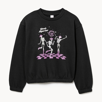Kid Girls' Halloween Sweatshirt - JF Black