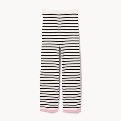 Kid Girls' Ribbed Striped Pant - Off White