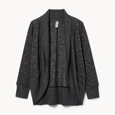 Kid Girls' Active Knit Cardigan - Dark Grey Mix