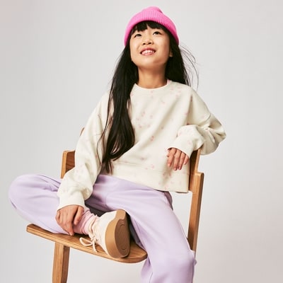 Kid Girls' Cropped Sweatshirt - Off White