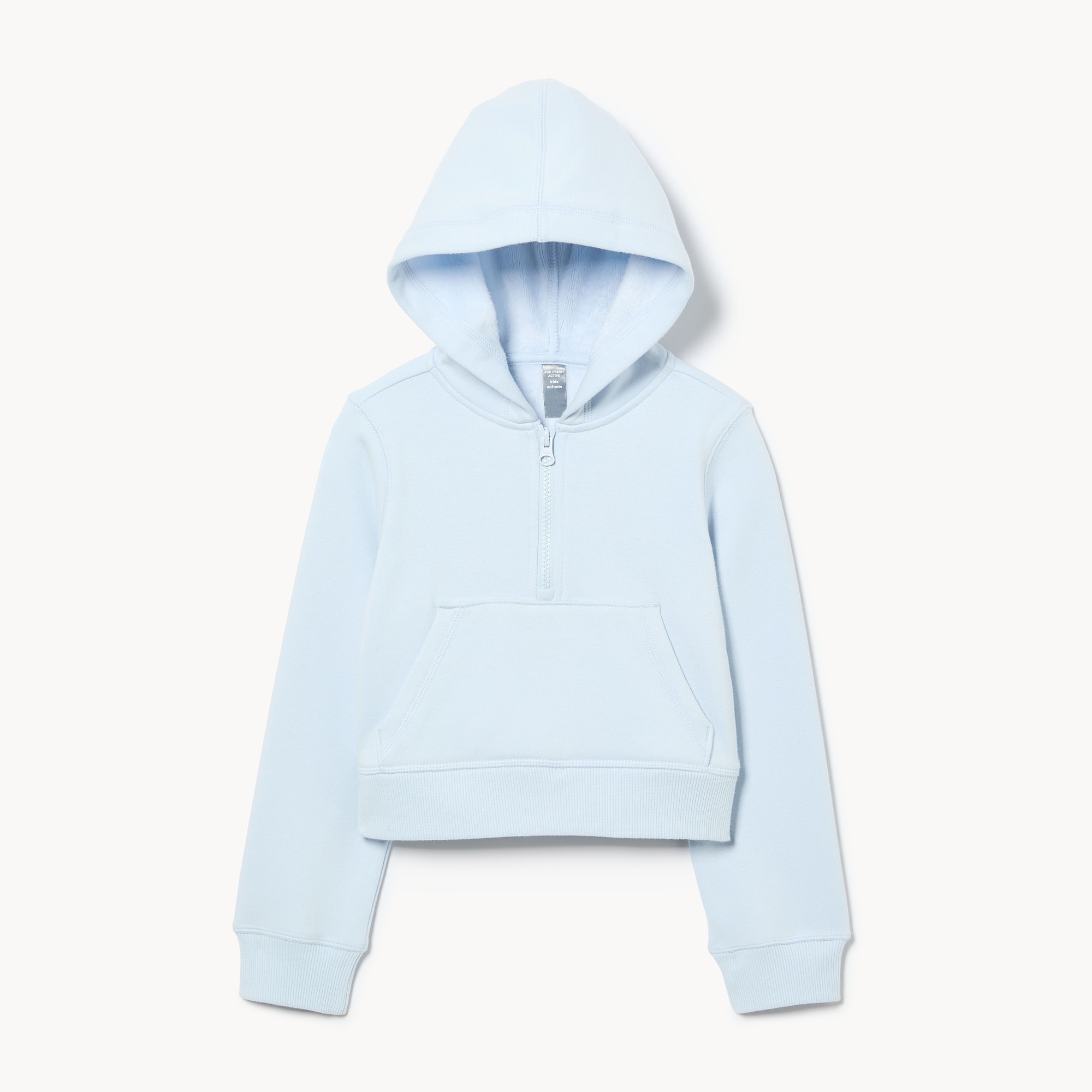Kid Girls' Active Fuzzy Fleece Half-Zip Hoodie