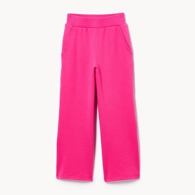 Kid Girls' Active Fuzzy Fleece Wide Leg Sweatpant - Magenta