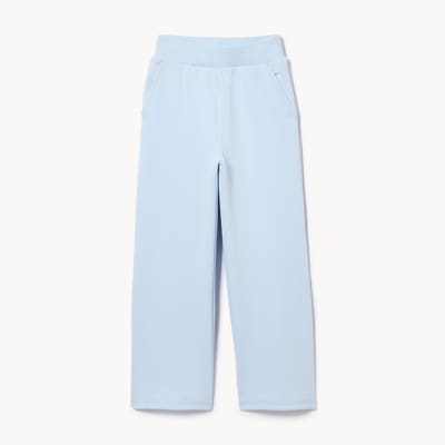 Kid Girls' Active Fuzzy Fleece Wide Leg Sweatpant - Light Blue