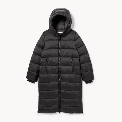 Veste matelassée extra-longue pour filles - Noir JF