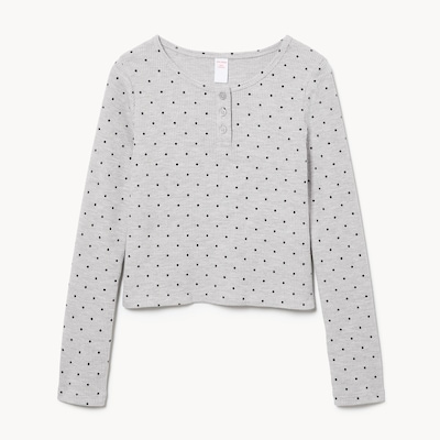 Joe Fresh Haut à col boutonné en tricot gaufré pour filles 1 ea, 16,00 $/1ch