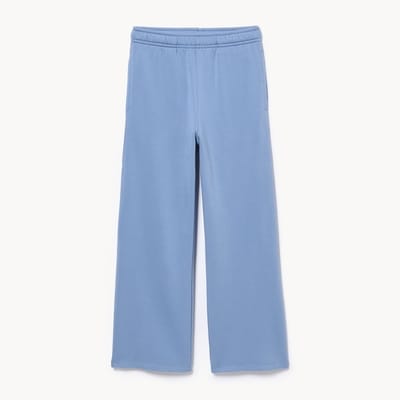 Pantalon molleton à jambe large, préadolescentes - Bleu Cendré