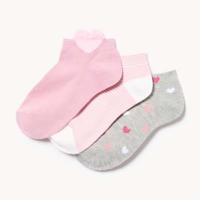 Kid Girls' 3-Pack Low-Cut Socks - Mauve