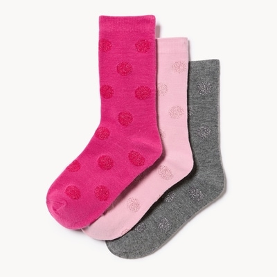 Joe Fresh Ens. de 3 paires de chaussettes tube pour filles 1 ea, 6,00 $/1ch