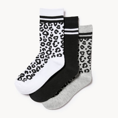 Ens. de 3 paires de chaussettes tube pour filles - Noir