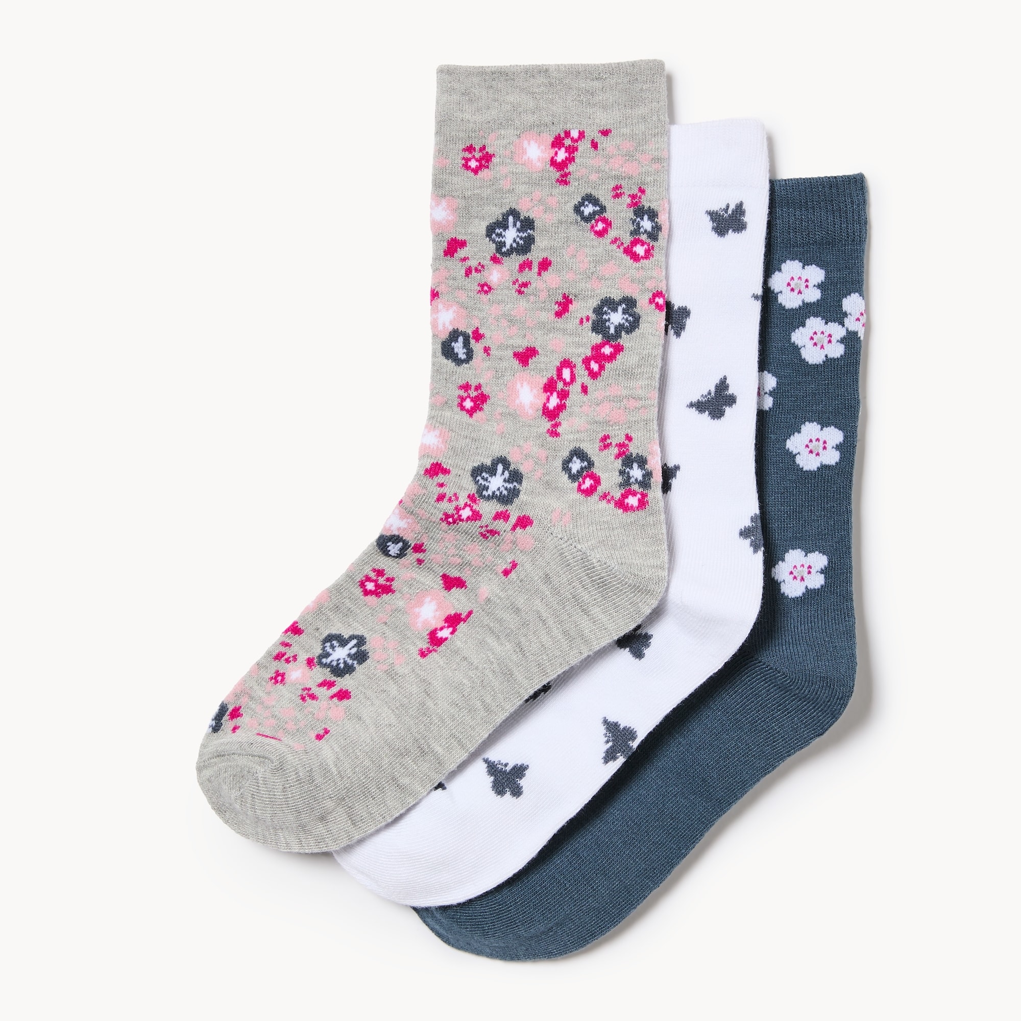 Kid Girls' 3-Pack Crew Socks