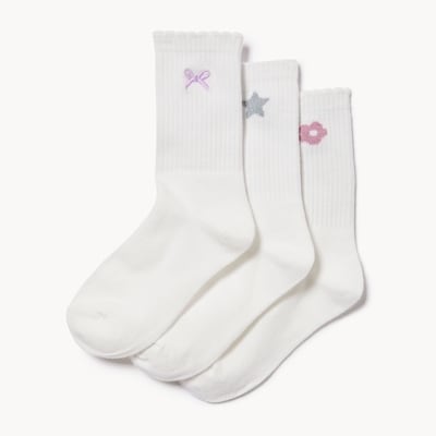 Joe Fresh Ens. de 3 paires de chaussettes tube pour filles 1 ea, 6,00 $/1ch