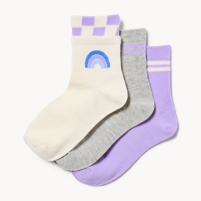 Joe Fresh Ens. 3 paires de chaussettes mi-hautes pour filles 1 ea, 6,00 $/1ch