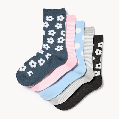 Joe Fresh Kid Girls' 5-Pack Crew Socks 1 ea, $10.00/1ea