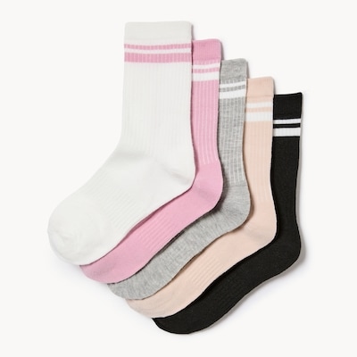 Joe Fresh Kid Girls' 5-Pack Crew Socks 1 ea, $10.00/1ea