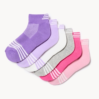 Kid Girls' 6-Pack Ankle Socks - Multi