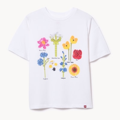 T-shirt imprimé LEGOMD pour filles - Blanc Cassé
