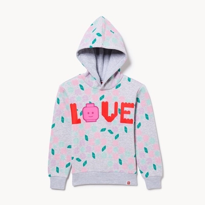 Kid Girls' LEGO® Printed Hoodie - Grey Mix