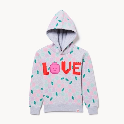 Kid Girls' LEGO® Printed Hoodie - Grey Mix