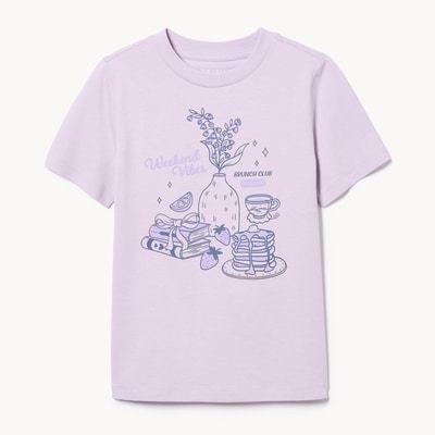 Kid Graphic T-Shirt - Dusty Lavender