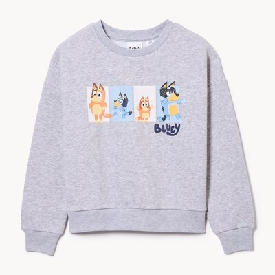 Chandail en tricot Bluey pour filles - Mélange De Gris