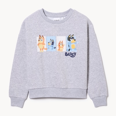 Kid Girls' Bluey Sweater - Grey Mix