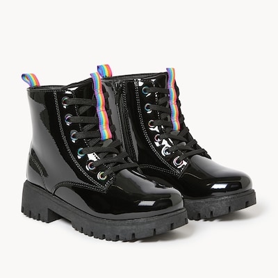 Kid Girls' Combat Boots - Black