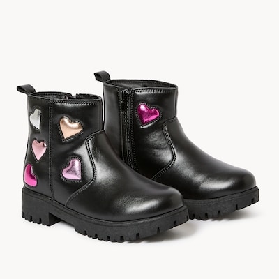 Kid Girls' Combat Boots - Black
