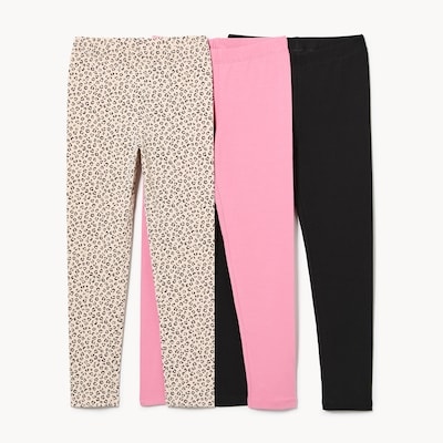 Ensemble de 3 leggings pour filles - Rose Cendré