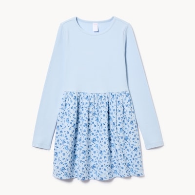 Kid Girls' Long Sleeve Dress - Light Blue