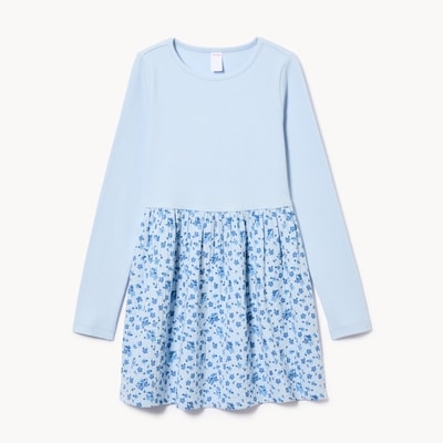 Kid Girls' Long Sleeve Dress - Light Blue