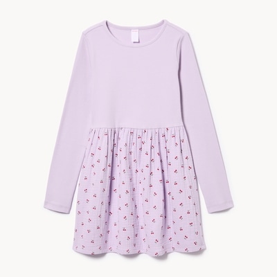 Kid Girls' Long Sleeve Dress - Dusty Lavender
