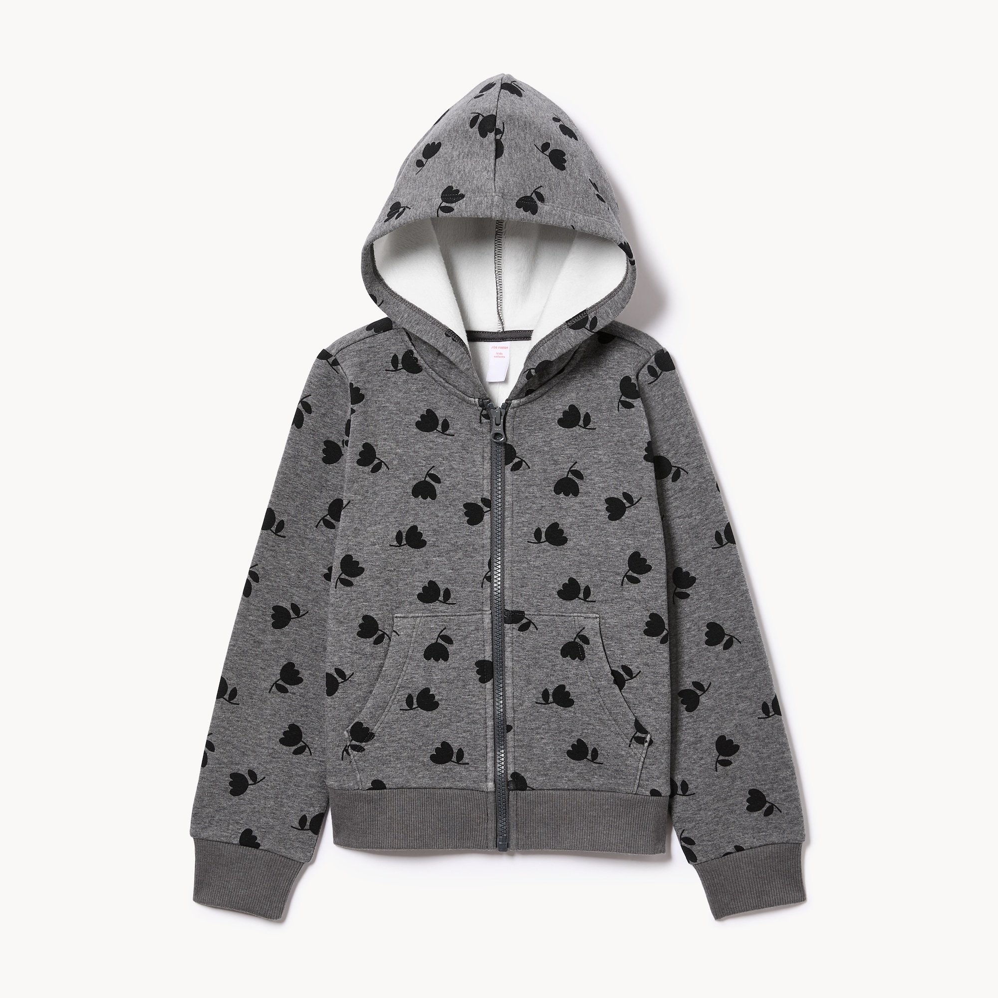 Kid Girls' Fuzzy Fleece Printed Hoodie