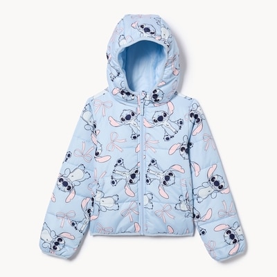 Kid Girls' Disney Stitch Puffer Jacket - Blue