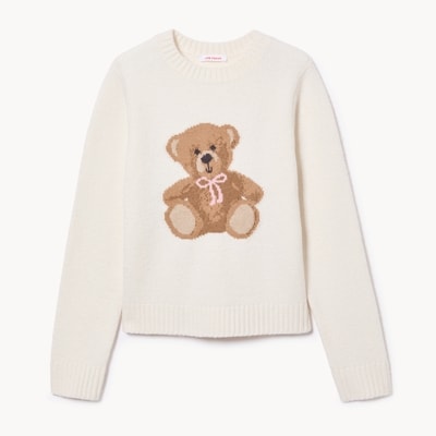 Tween Girls' Graphic Sweater - Off White