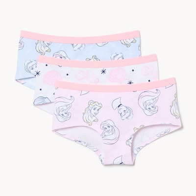 Kid Girls' Disney Princesses 3-Pack Boyshort - Pink