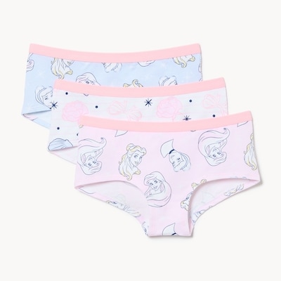 Joe Fresh Ens. 3 culottes garçonne Princesses Disney, filles 1 ea, 14,00 $/1ch