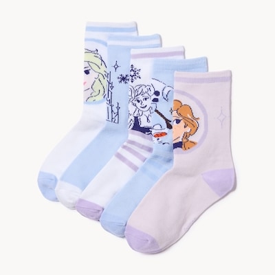 Joe Fresh Ens. 5 paires de chaussettes tube Reine des neiges 1 ea, 12,00 $/1ch