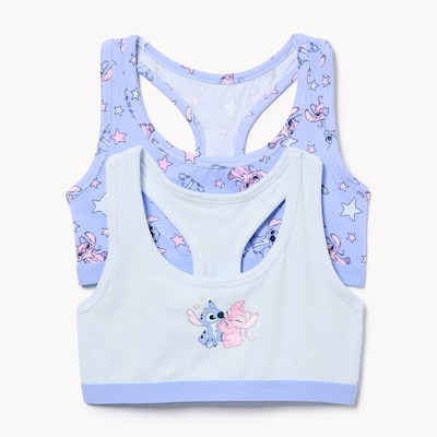Kid Girls' Stitch 2-Pack Bralette - Blue
