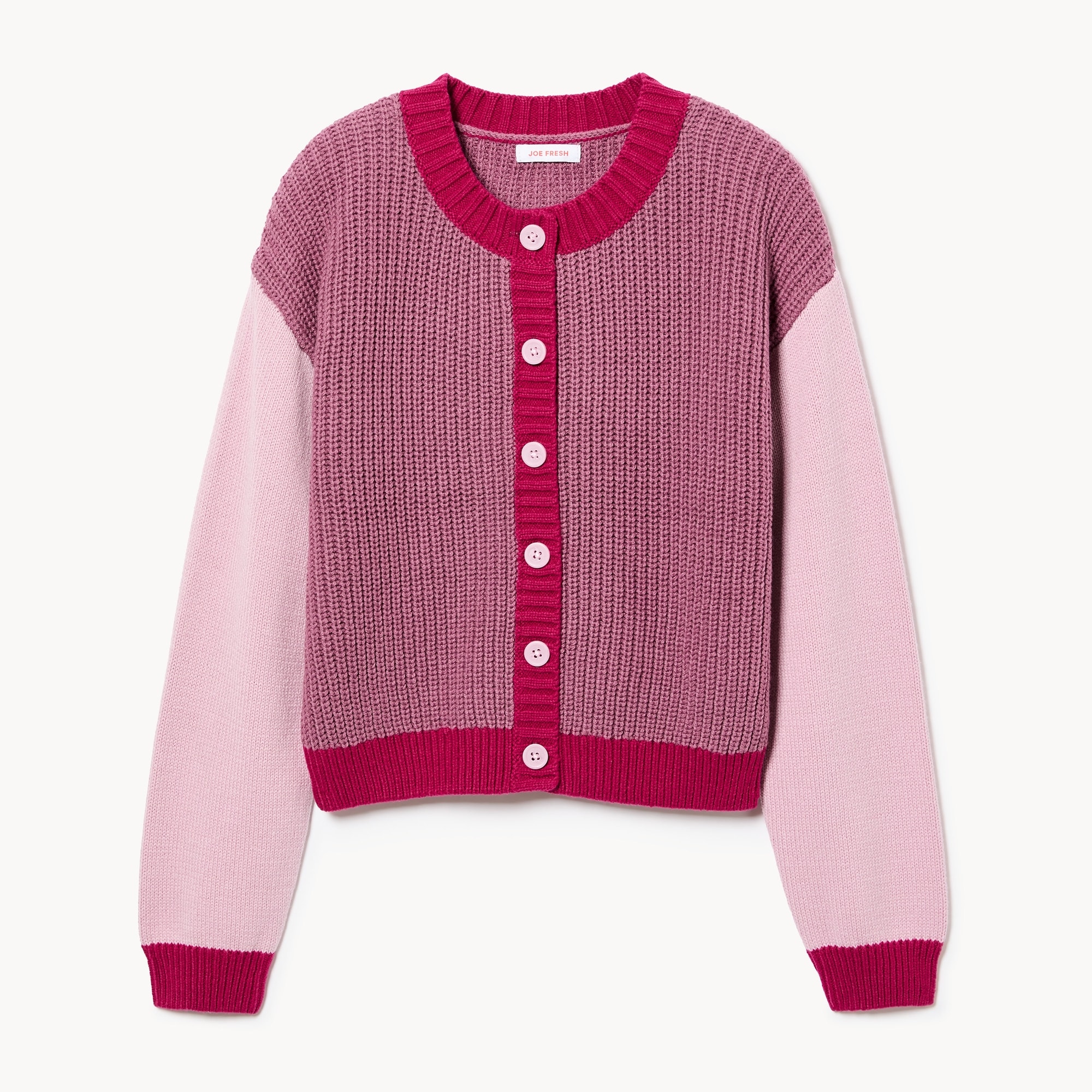 Cardigan à bandes de couleur pour filles