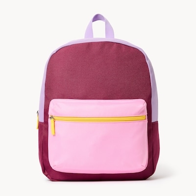 Kid Girls' Colour Block Backpack - Burgundy