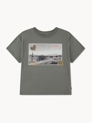 T-shirt Levi Strauss SignatureMC Gold pour filles - Vert